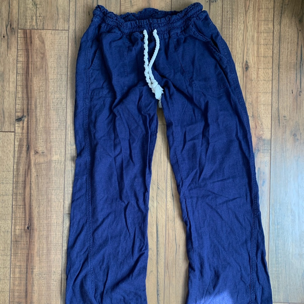 Blue Linen Roxy Pants